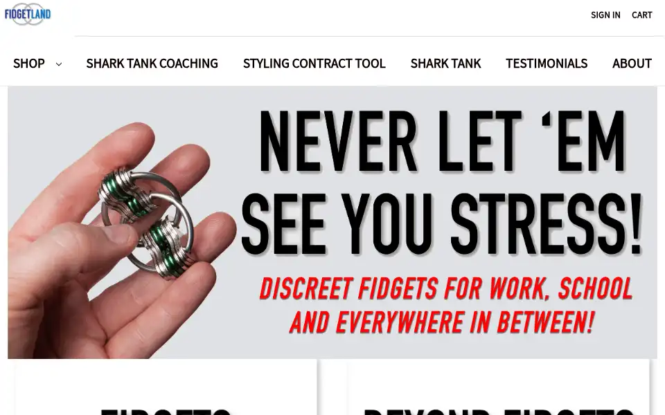 Screenshot of fidgetland.com