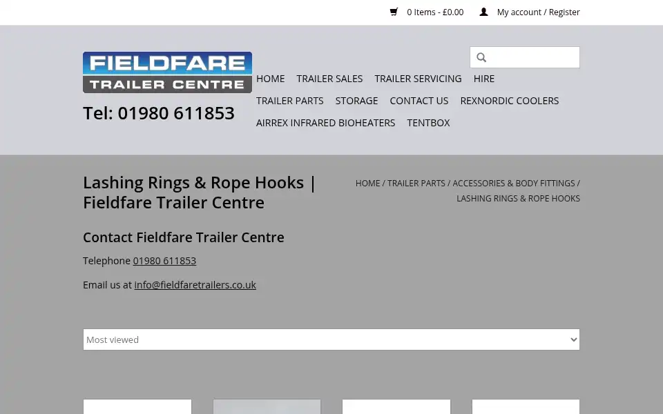 Screenshot of fieldfare.co.uk