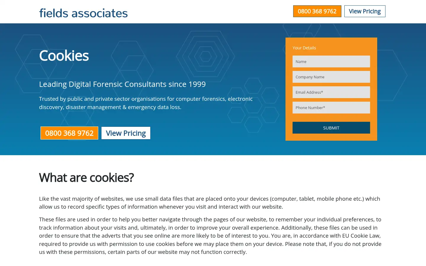 Screenshot of fieldsassociates.co.uk