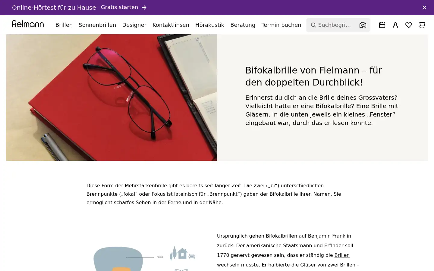 Screenshot of fielmann.ch