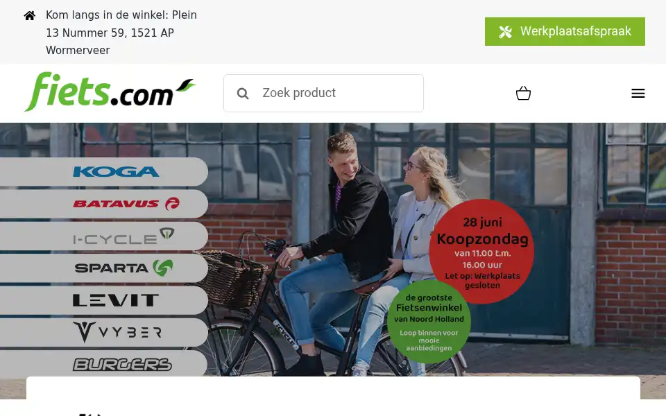 Screenshot of fiets.com