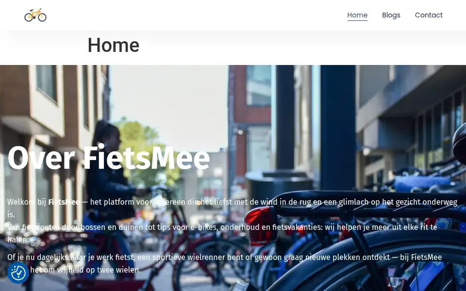 Screenshot of fiets-mee.nl