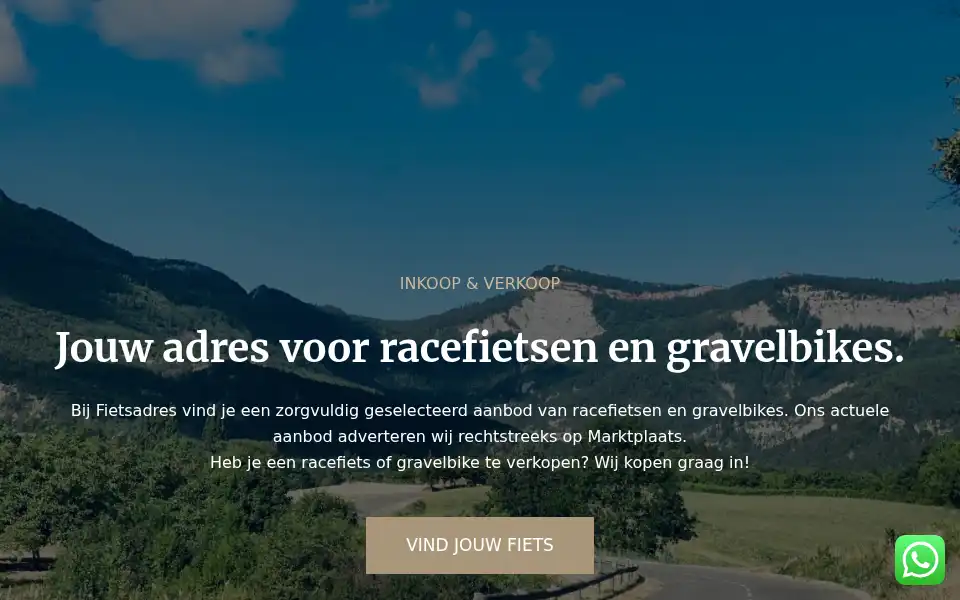 Screenshot of fietsadres.nl