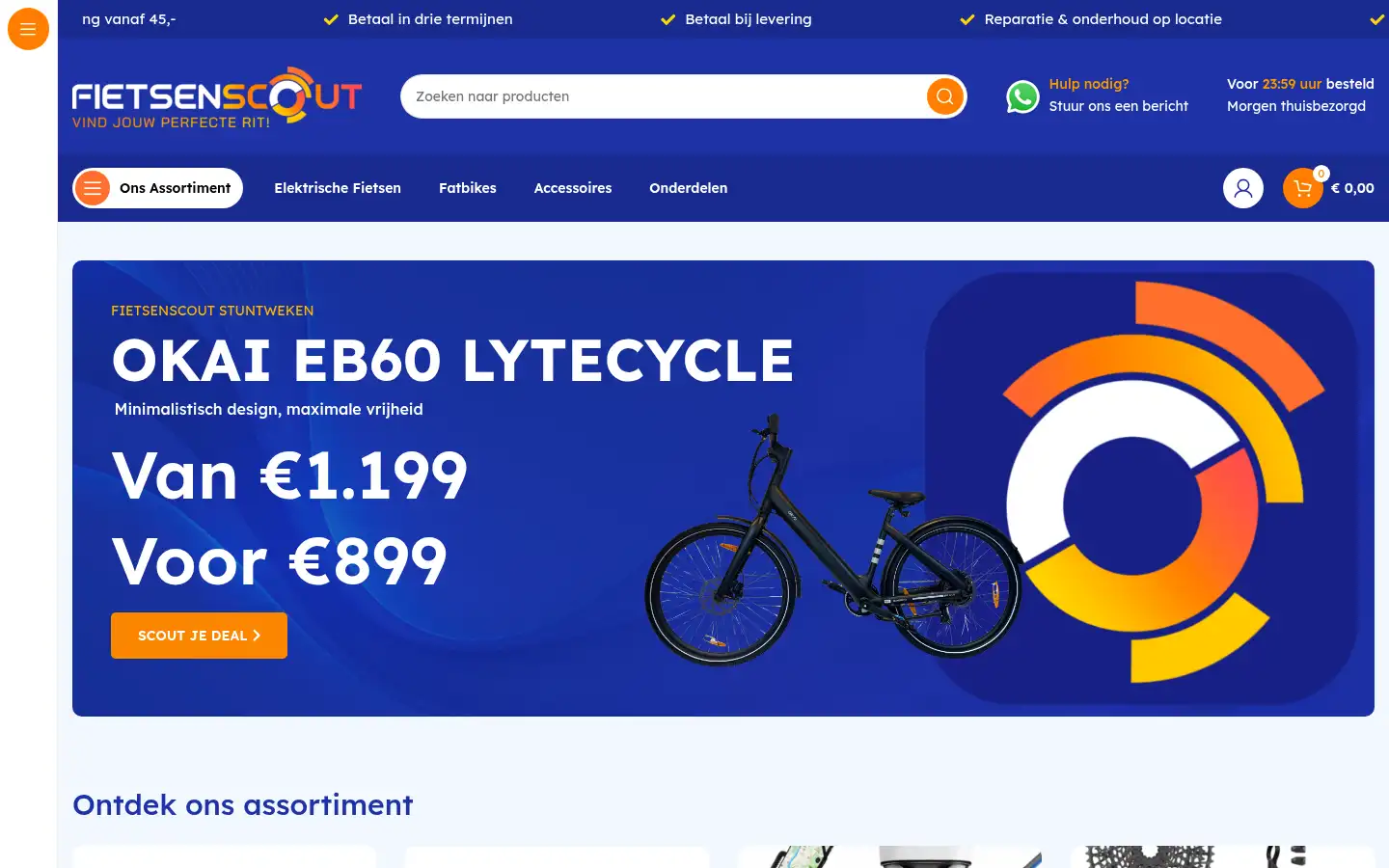 Screenshot of fietsenscout.nl