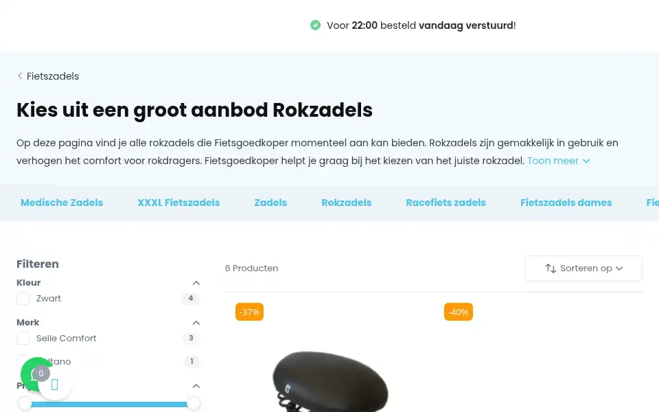 Screenshot of fietsgoedkoper.nl