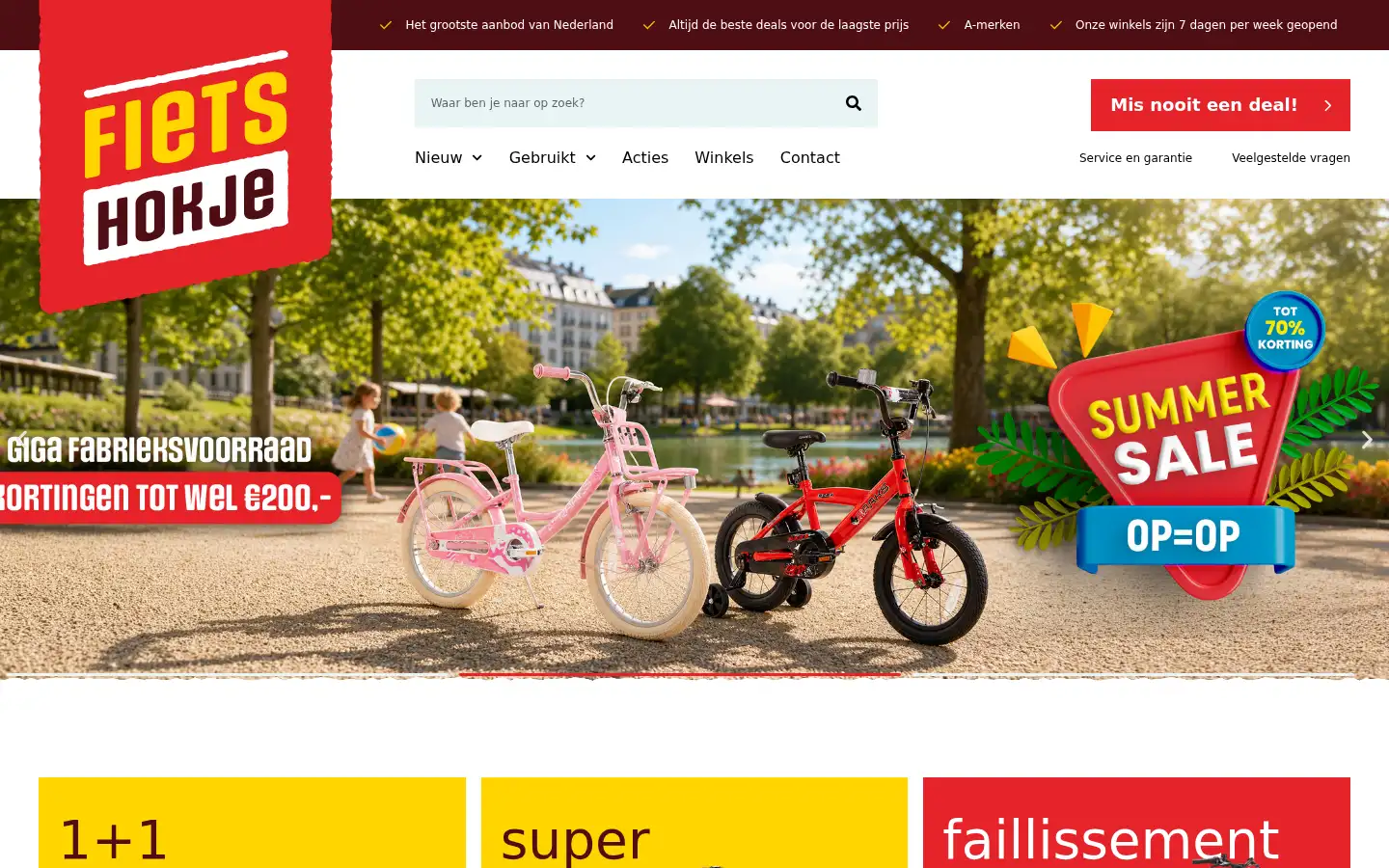 Screenshot of fietshokje.nl