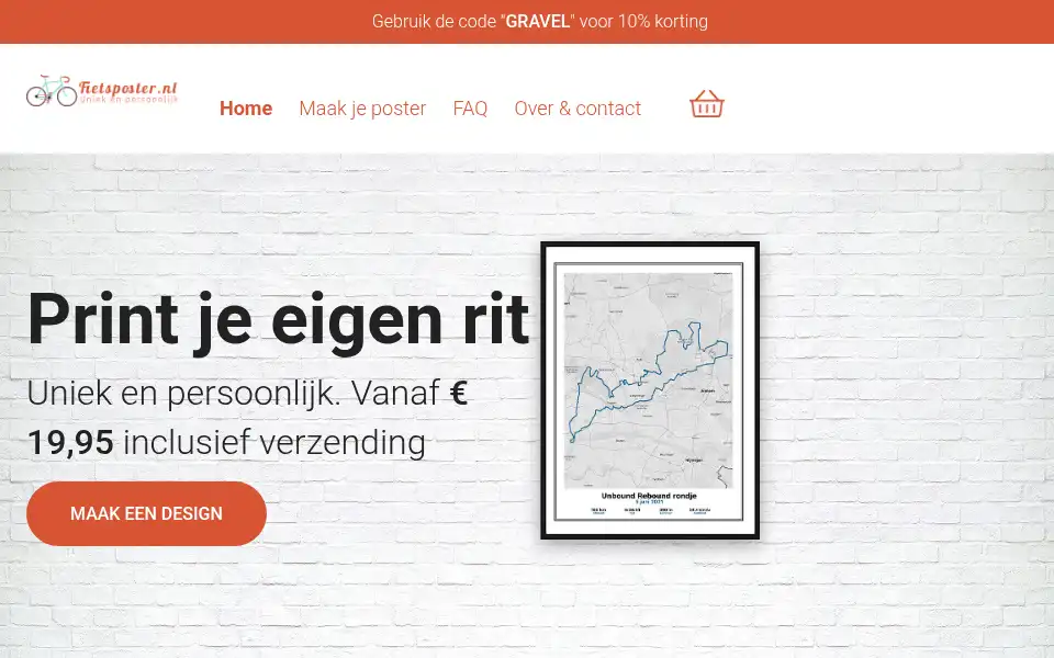 Screenshot of fietsposter.nl
