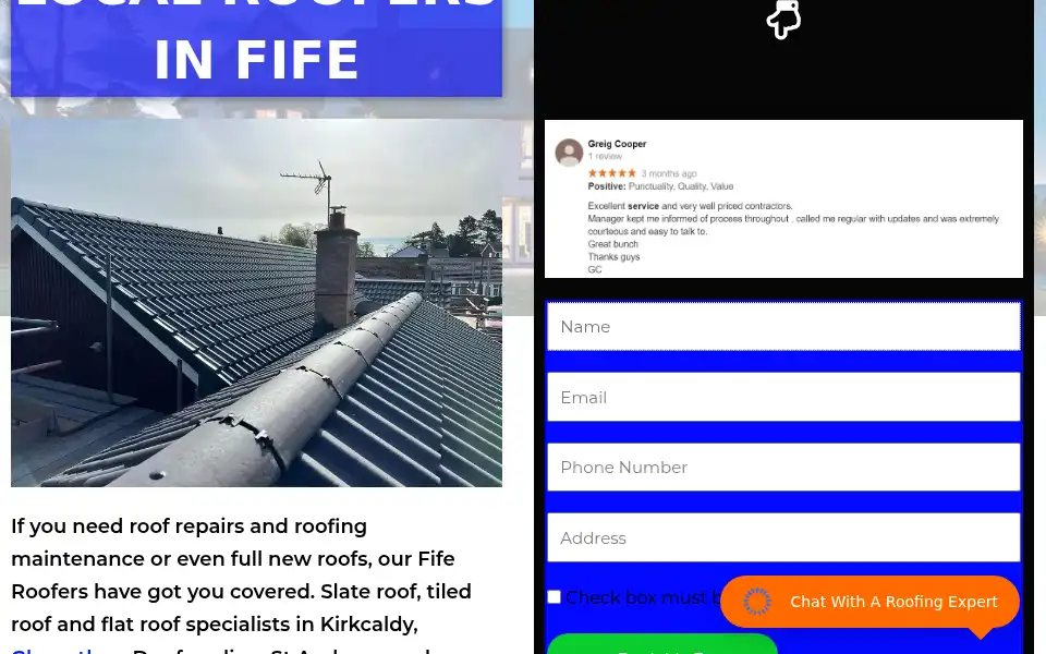 Screenshot of fife-roofers.co.uk