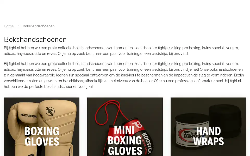 Screenshot of fight.nl