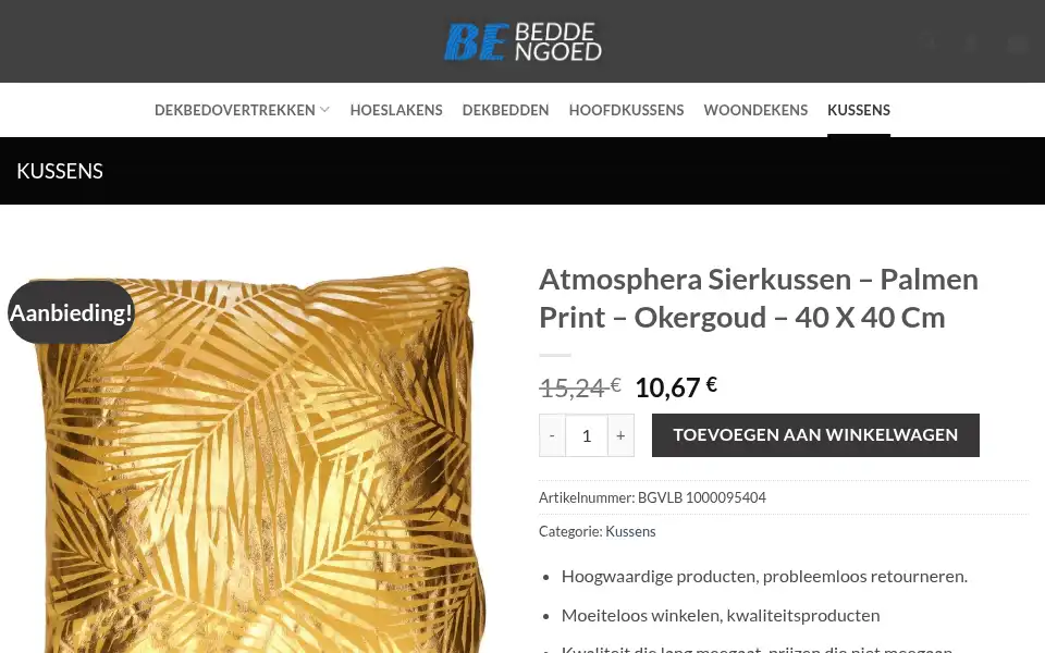 Screenshot of fijnstebeddengoed.com