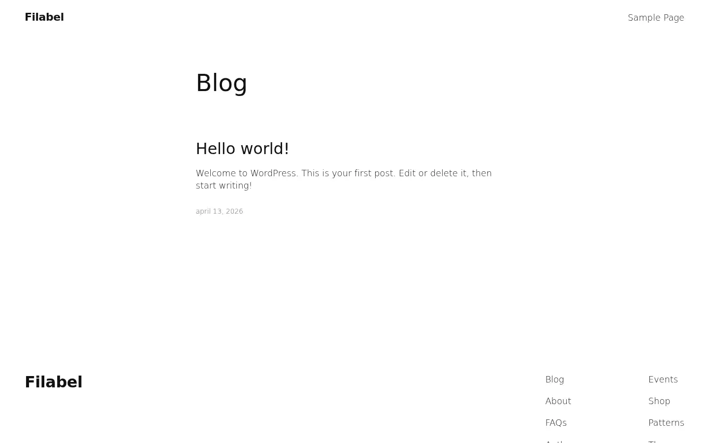 Screenshot of filabel.dk