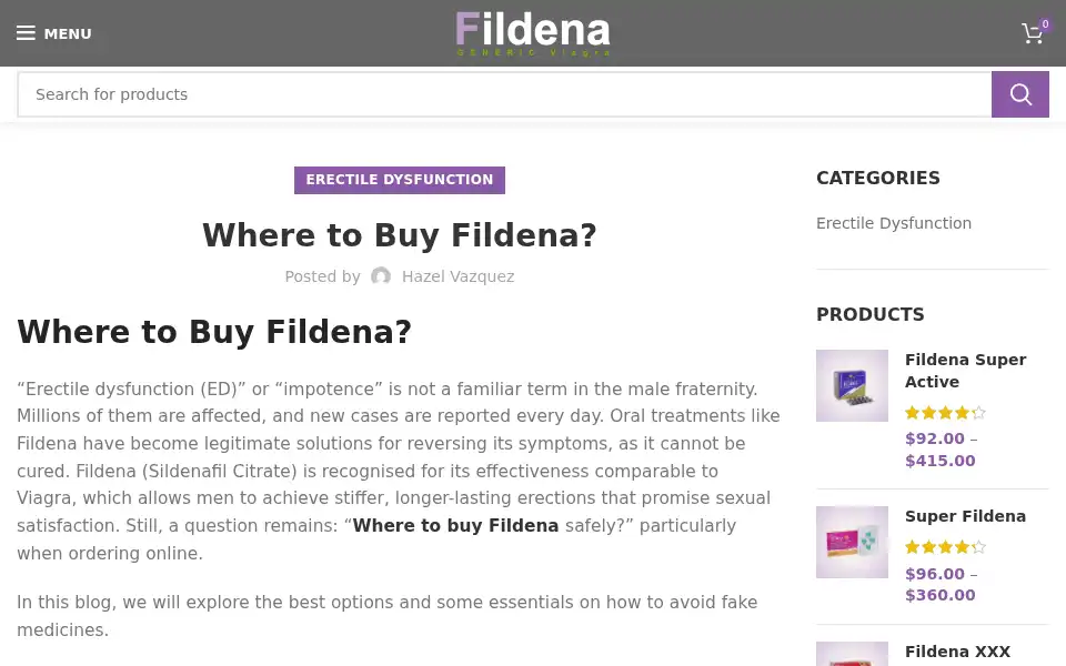 Screenshot of fildena.us