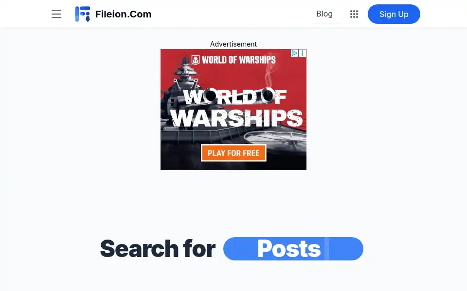 Screenshot of fileion.com
