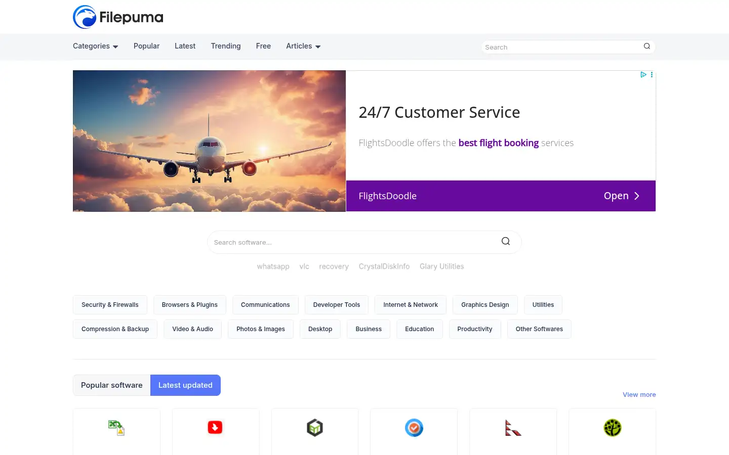 Screenshot of filepuma.com