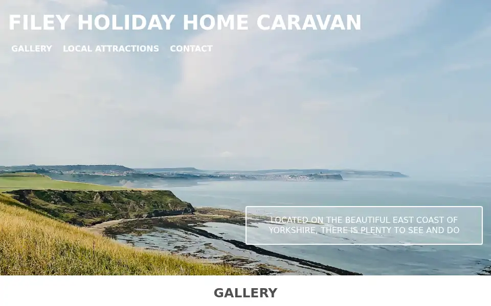 Screenshot of fileycaravan.co.uk