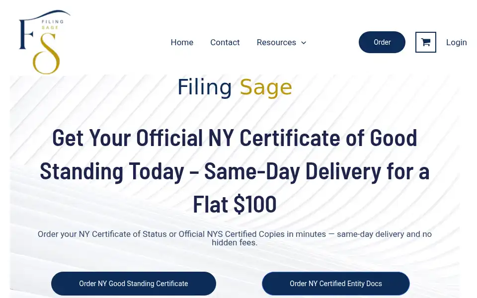 Screenshot of filingsage.com