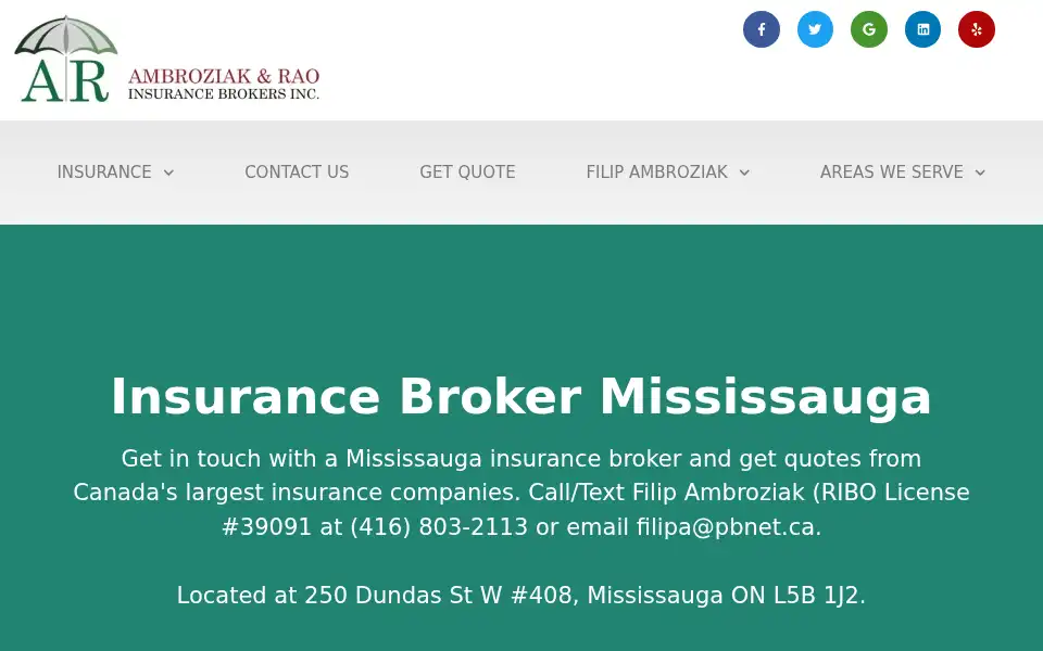 Screenshot of filipambroziakinsurance.com