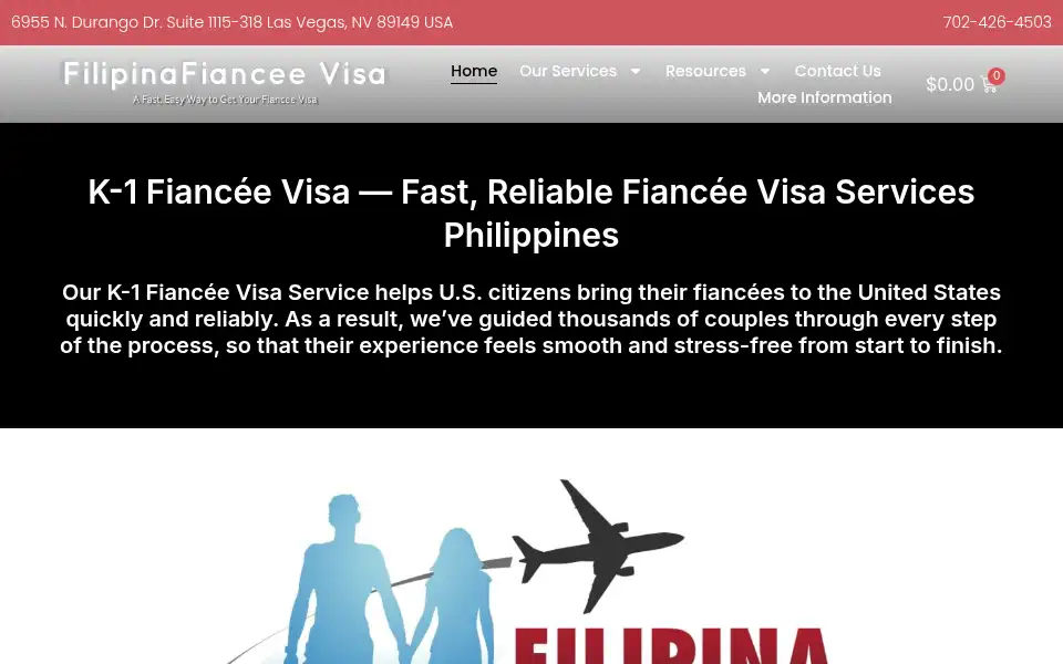Screenshot of filipinafianceevisa.com