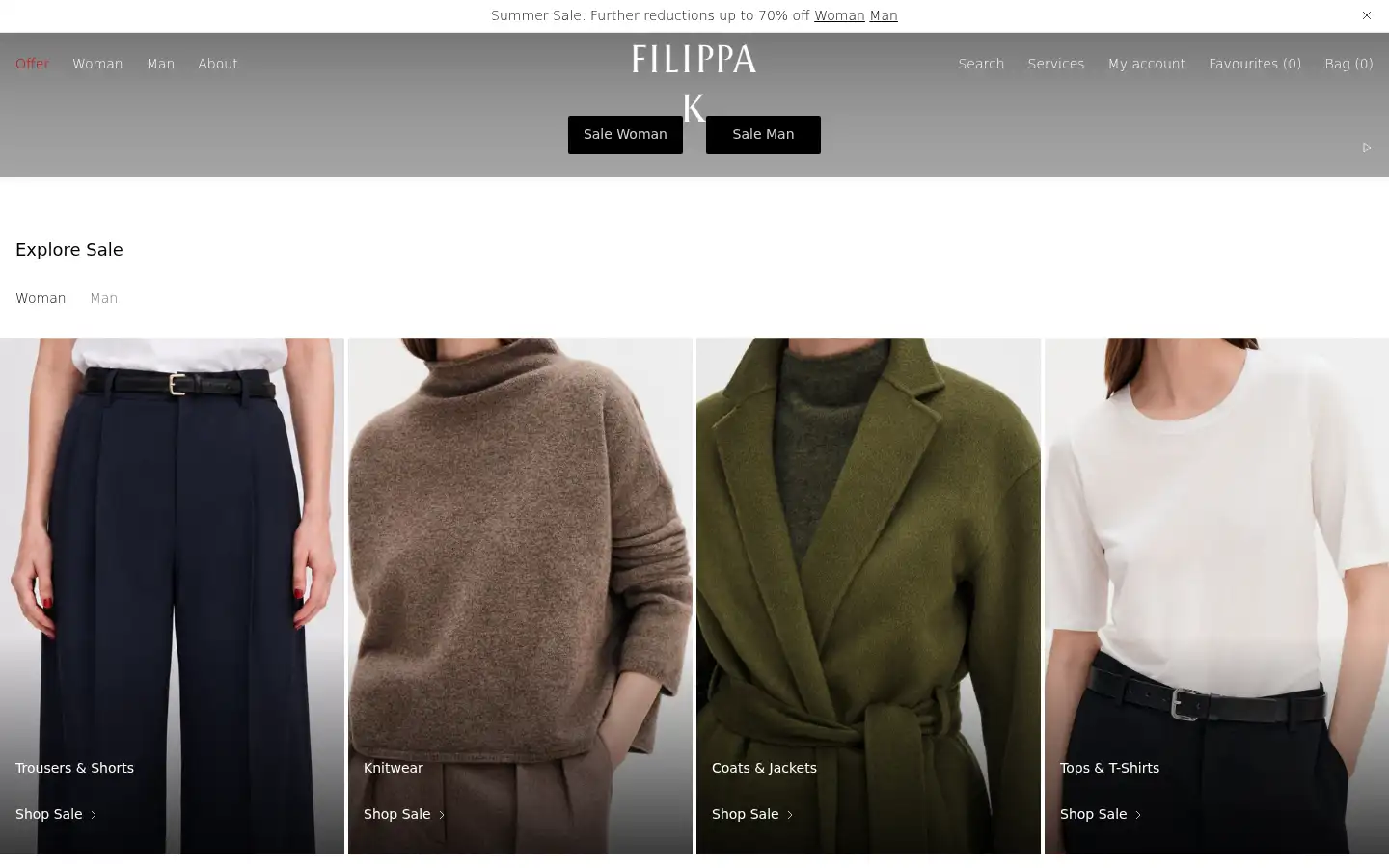 Screenshot of filippa-k.com