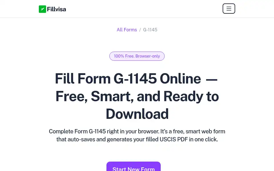 Screenshot of fillvisa.com
