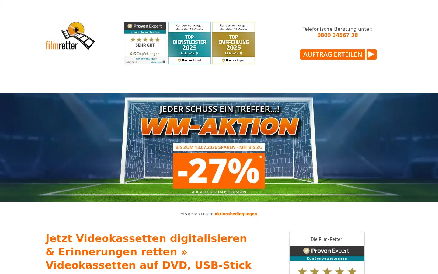 Screenshot of film-retter.de