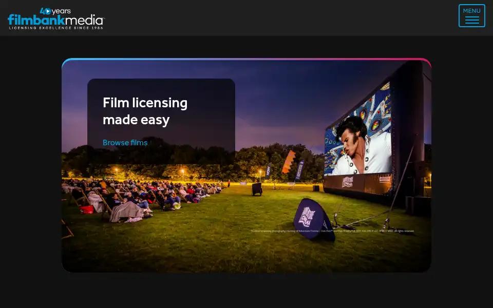 Screenshot of filmbankmedia.com