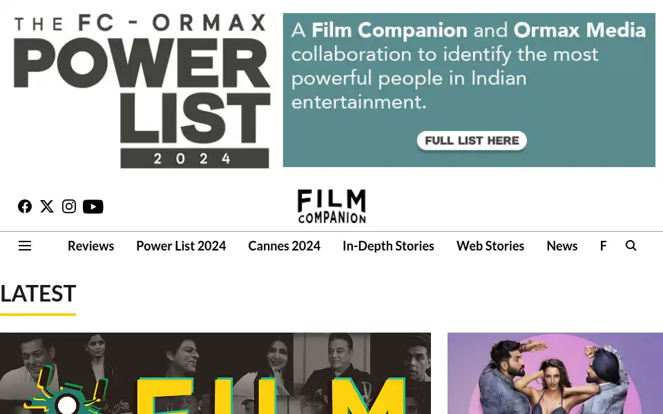Screenshot of filmcompanion.in