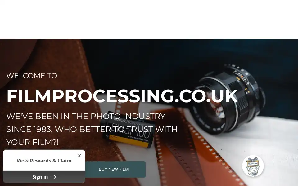 Screenshot of filmprocessing.co.uk