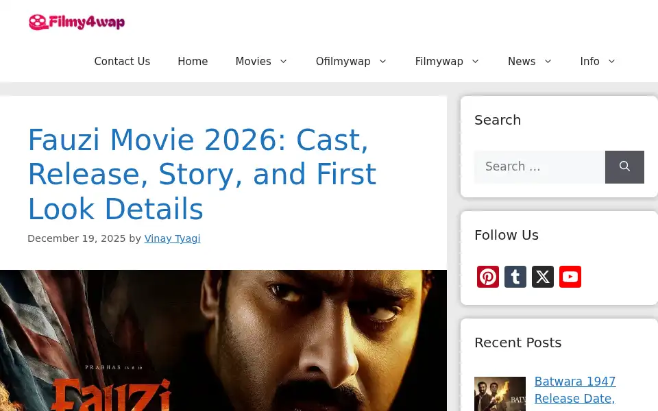 Screenshot of filmy4wap.news