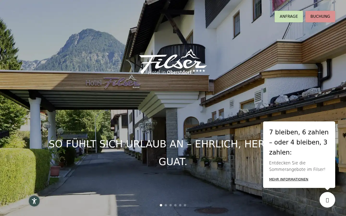 Screenshot of filserhotel.de