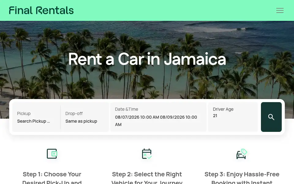 Screenshot of finalrentals.com.jm