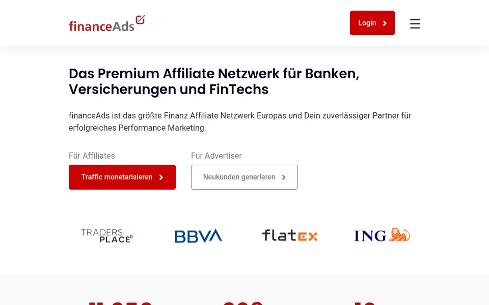 Screenshot of financeads.net
