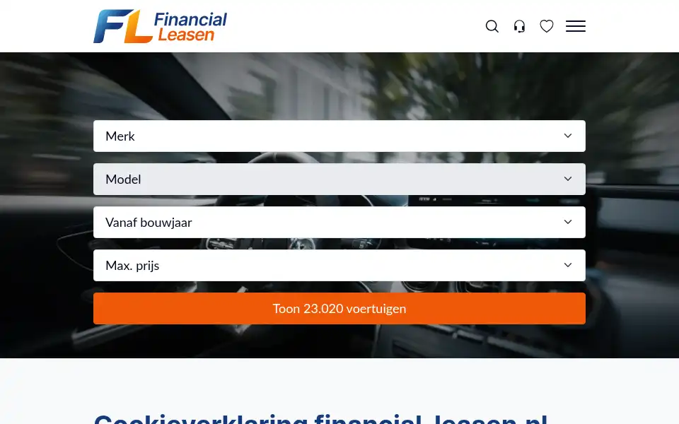 Screenshot of financial-leasen.nl