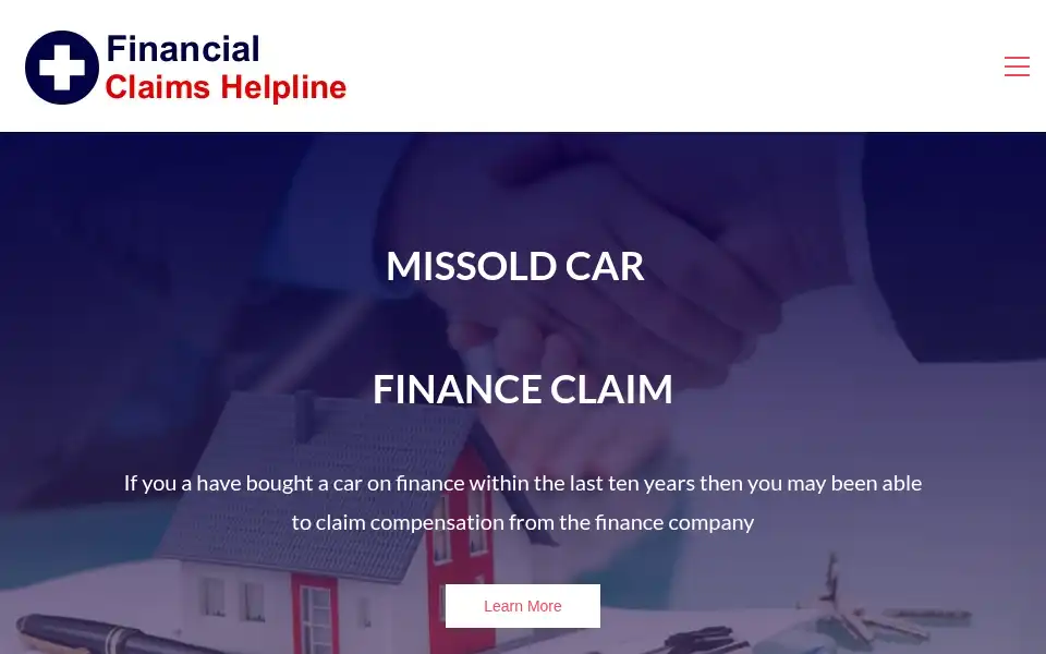Screenshot of financialclaimshelpline.co.uk