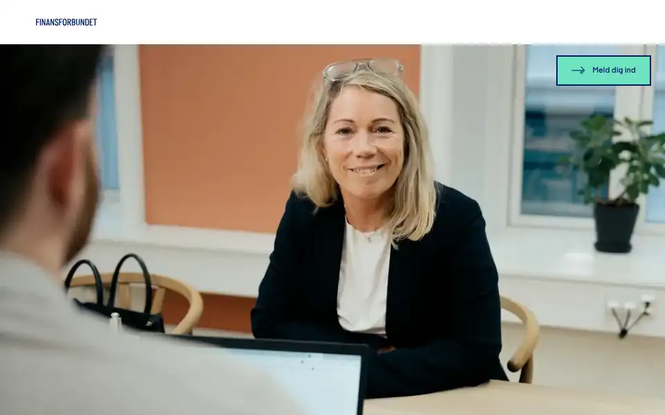 Screenshot of finansforbundet.dk