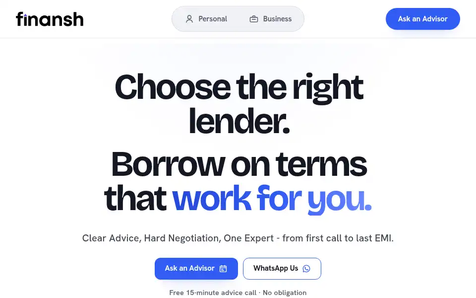 Screenshot of finansh.in