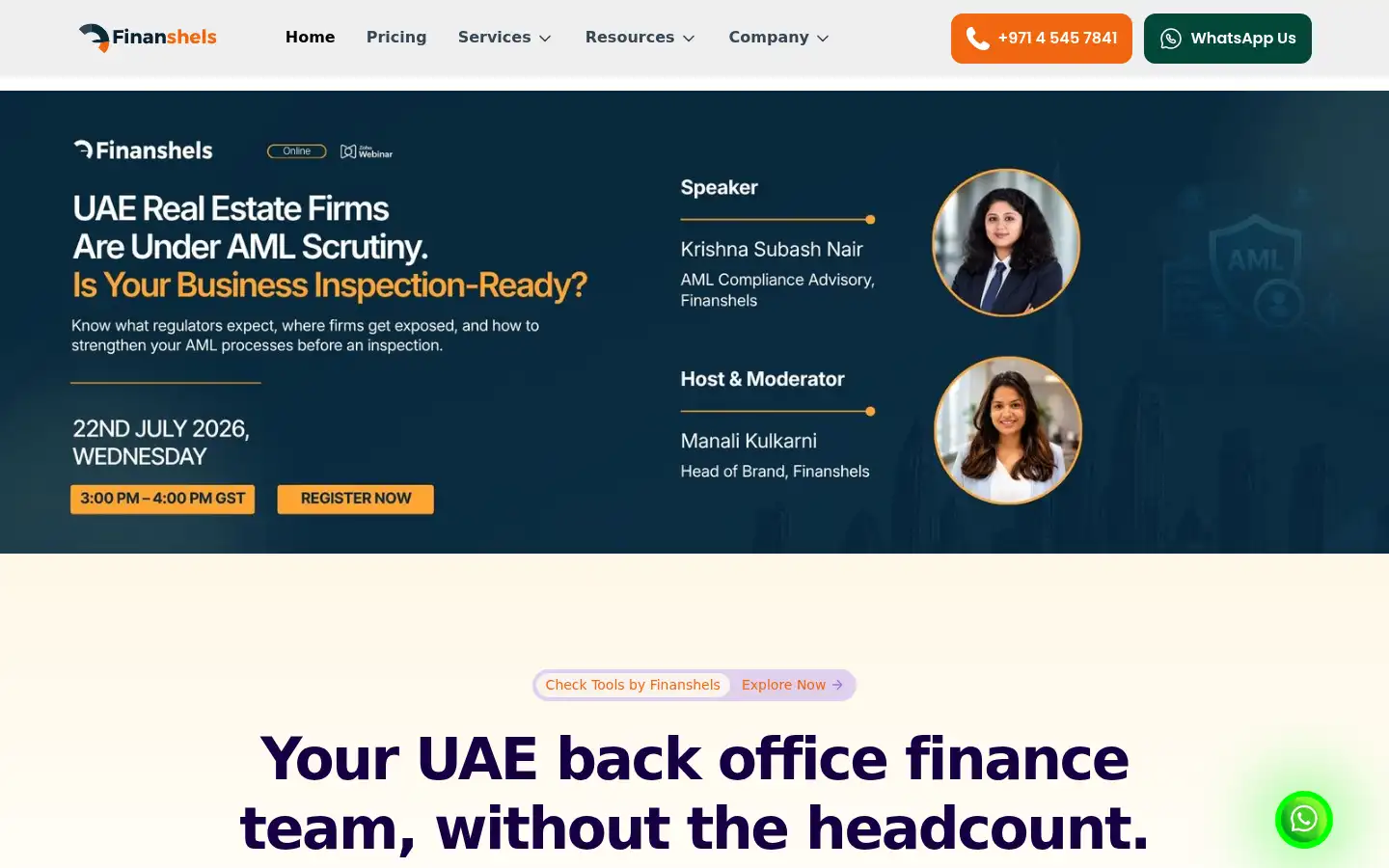 Screenshot of finanshels.com