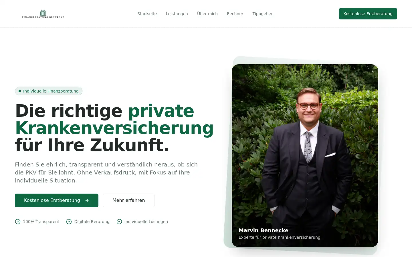 Screenshot of finanzberatung-bennecke.de