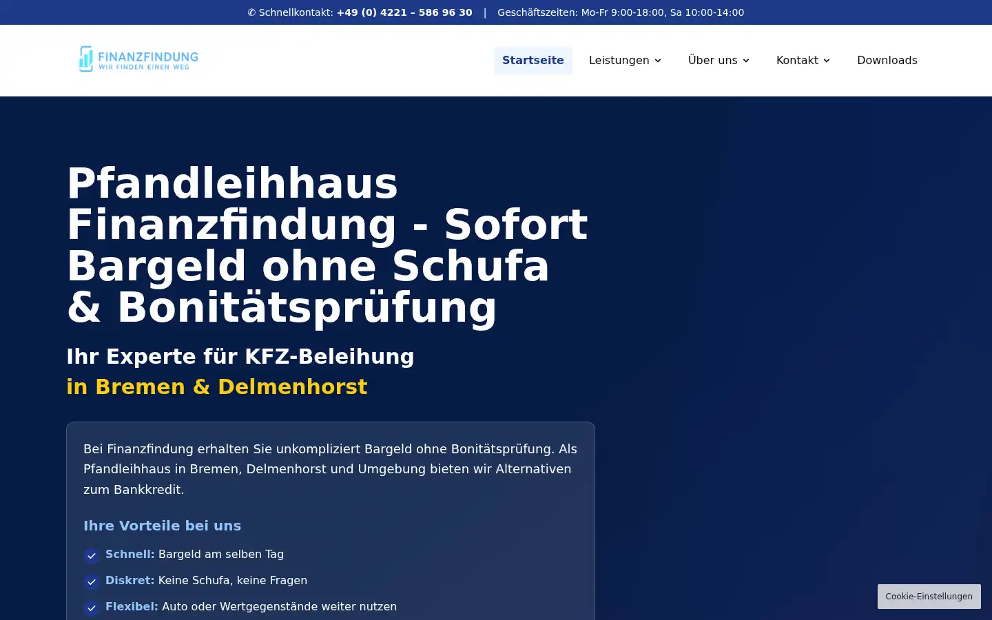 Screenshot of finanzfindung.de