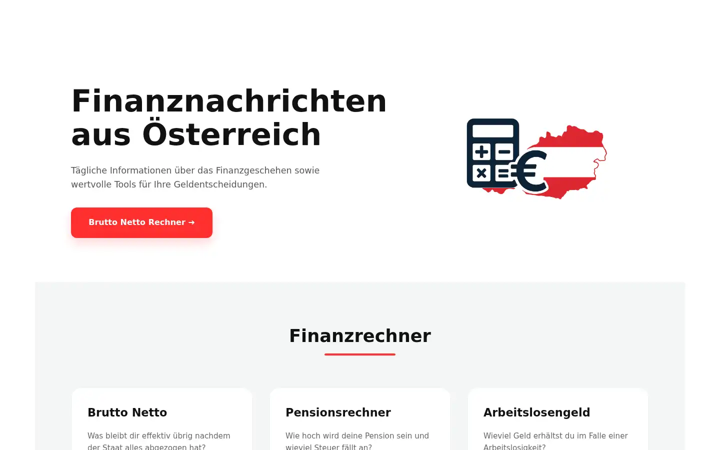 Screenshot of finanzhub.at