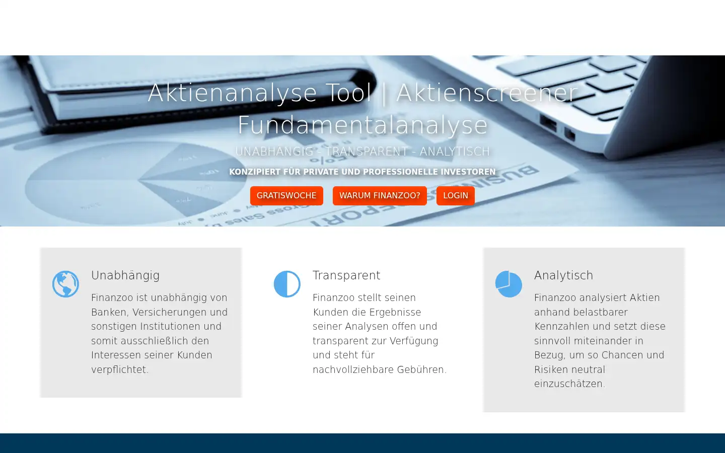 Screenshot of finanzoo.de