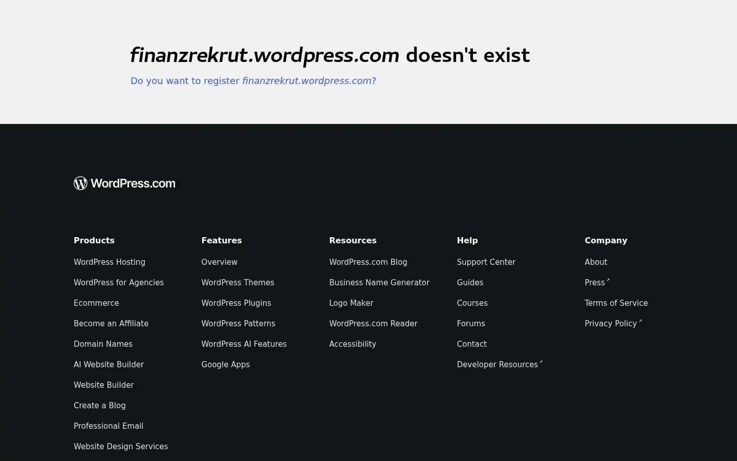 Screenshot of finanzrekrut.de