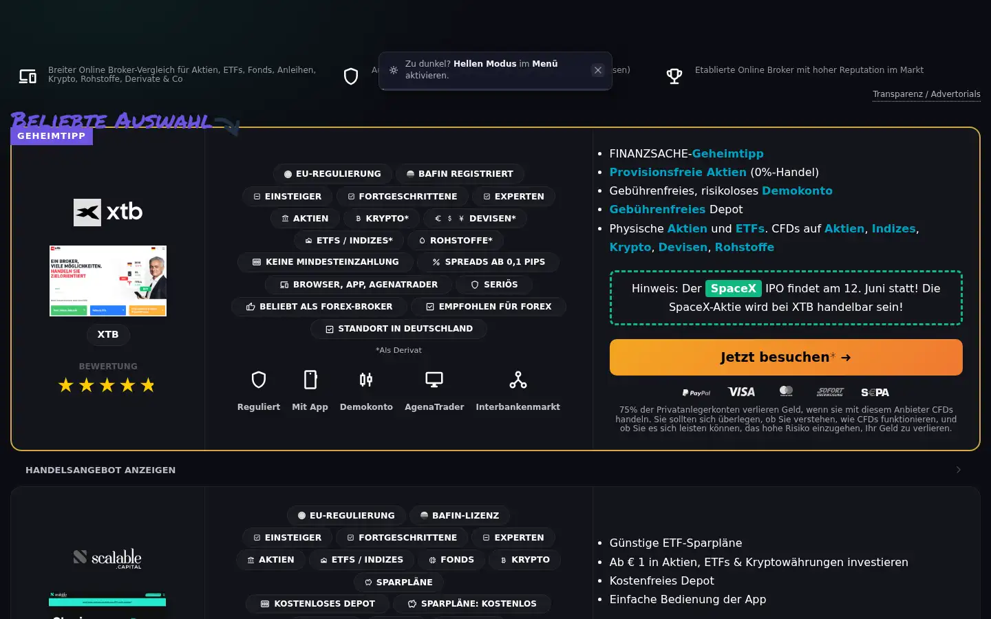 Screenshot of finanzsache.com