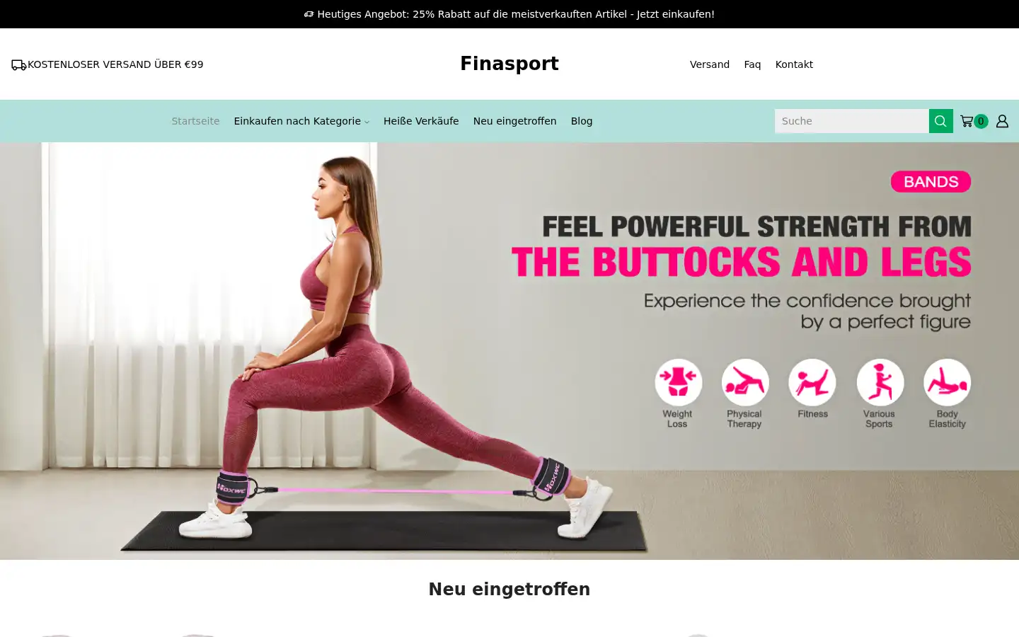 Screenshot of finasport.de