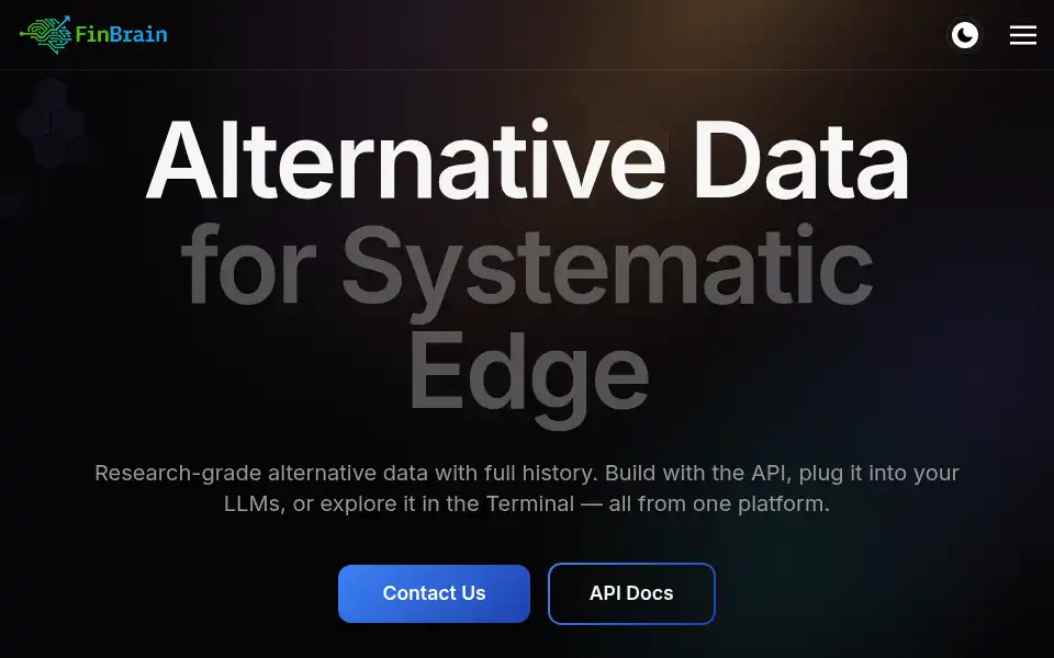 Screenshot of finbrain.tech