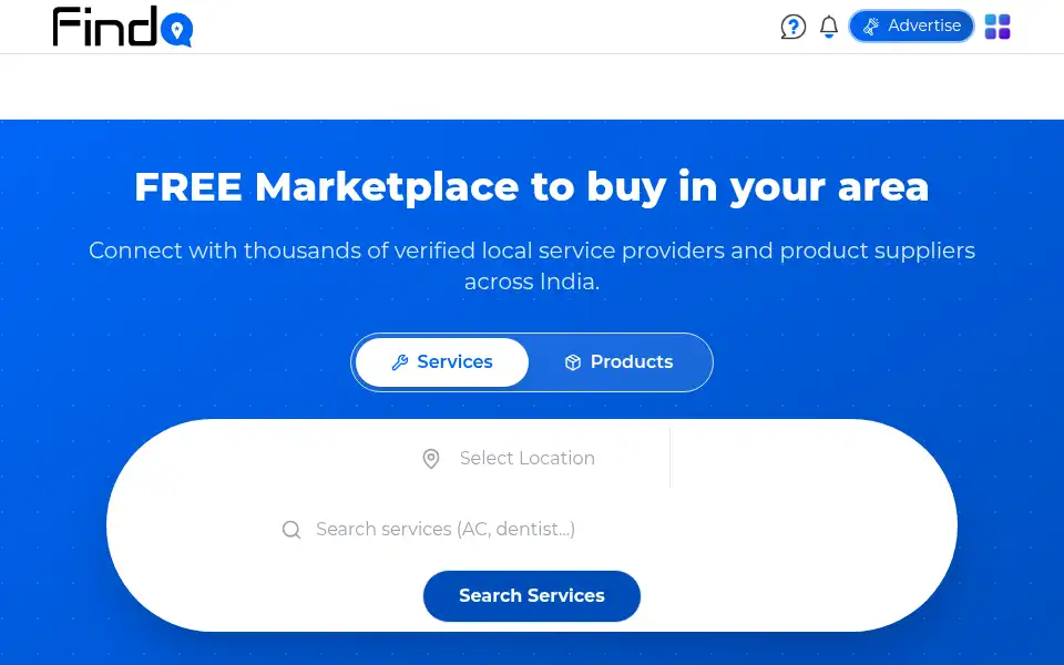 Screenshot of finda.in