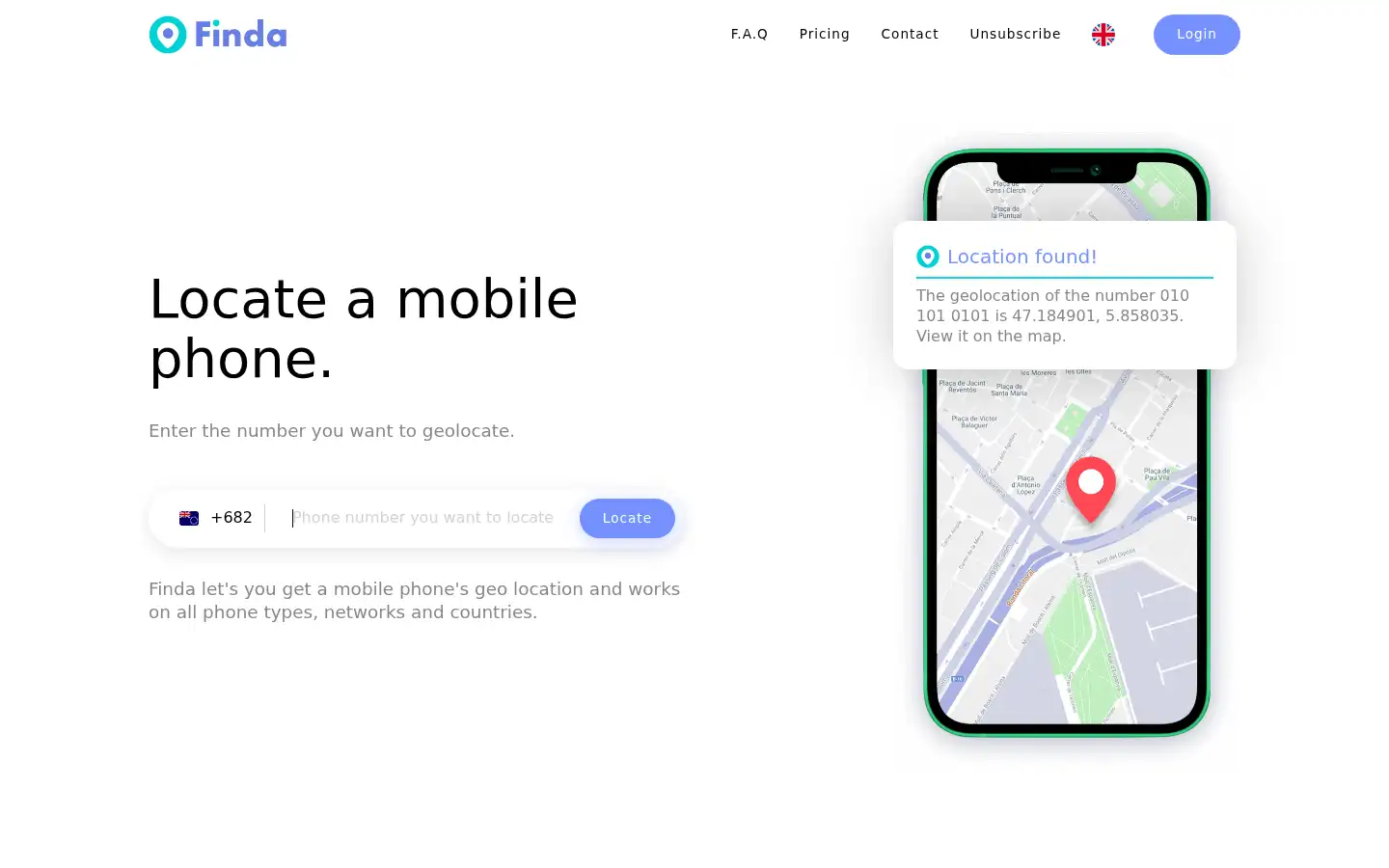 Screenshot of finda.net
