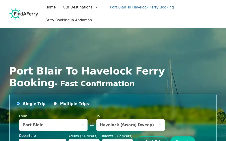 Screenshot of findaferry.com