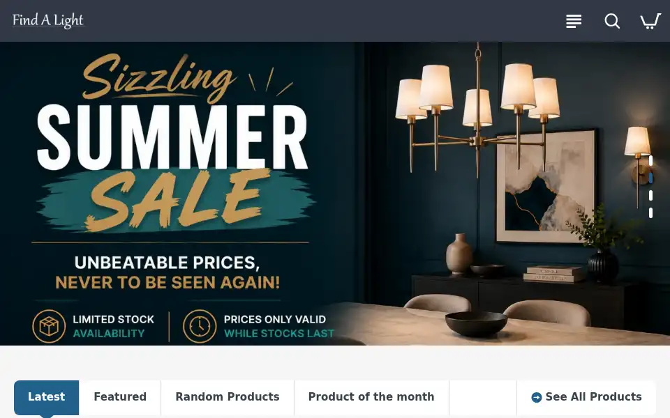 Screenshot of findalight.com