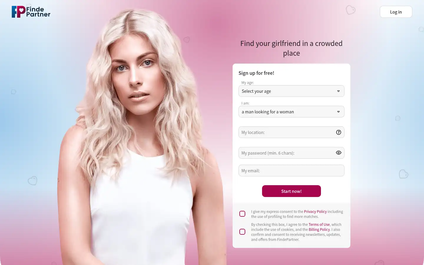Screenshot of findepartner.com